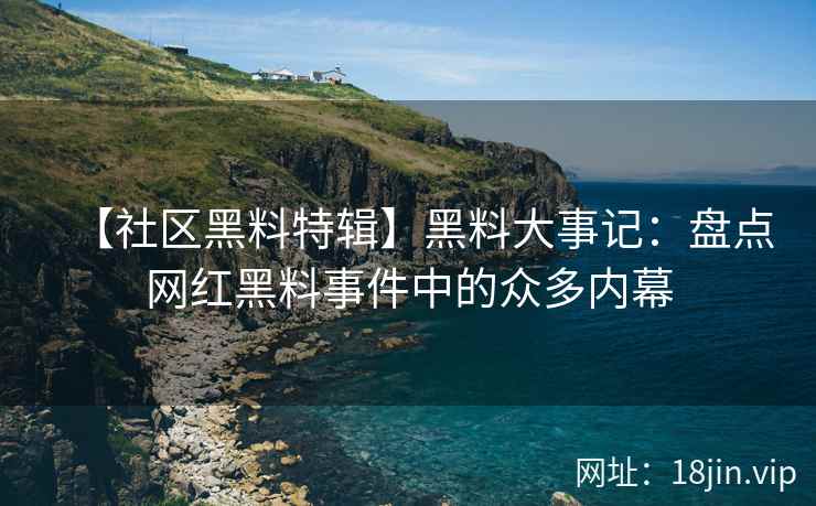 【社区黑料特辑】黑料大事记：盘点网红黑料事件中的众多内幕