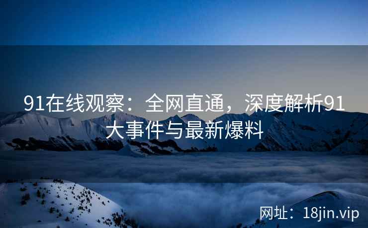 91在线观察：全网直通，深度解析91大事件与最新爆料  第2张